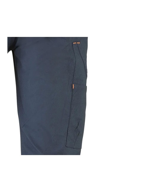 Pantalón multibolsillo elástico road azul marino, talla m