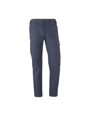Pantalón multibolsillo elástico road azul marino, talla l