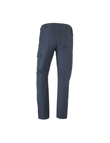 Pantalón multibolsillo elástico road azul marino, talla xl