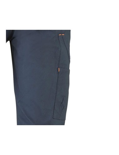 Pantalón multibolsillo elástico road azul marino, talla xl
