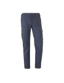 Pantalón multibolsillo elástico road azul marino, talla 3xl