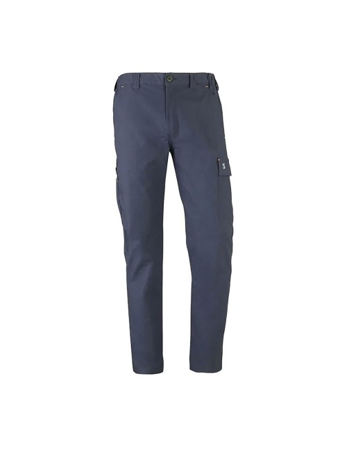 Pantalón multibolsillo elástico road azul marino, talla 3xl