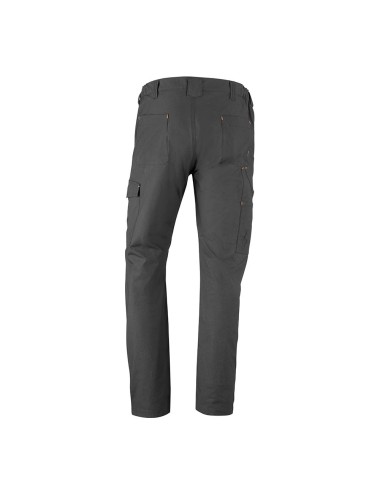 Pantalón multibolsillo elástico road gris, talla m