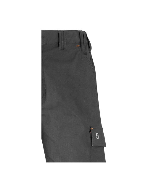 Pantalón multibolsillo elástico road gris, talla xl