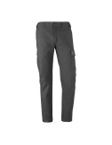 Pantalón multibolsillo elástico road gris, talla 3xl