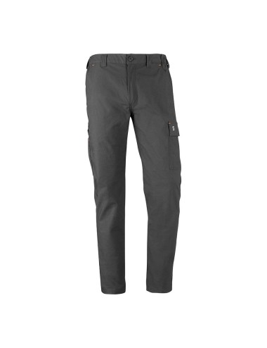 Pantalón multibolsillo elástico road gris, talla 3xl