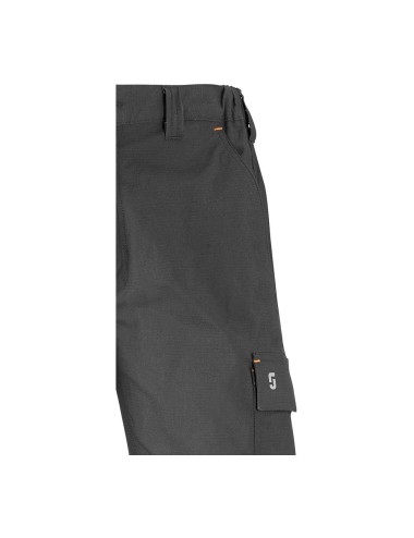Pantalón multibolsillo elástico road gris, talla 3xl