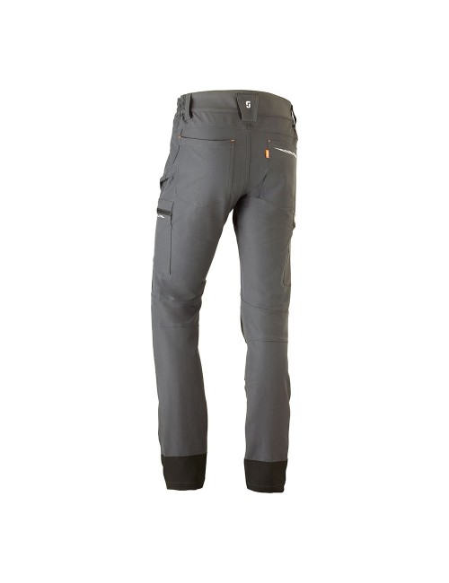 Pantalón multibolsillo elástico dynamic gris, talla m