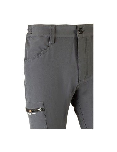 Pantalón multibolsillo elástico dynamic gris, talla m