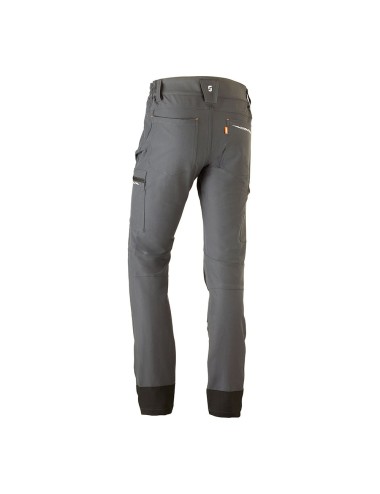 Pantalón multibolsillo elástico dynamic gris, talla l