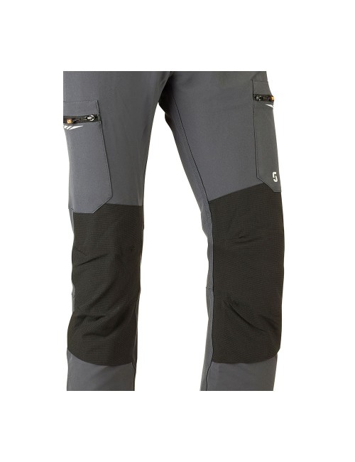 Pantalón multibolsillo elástico dynamic gris, talla xl