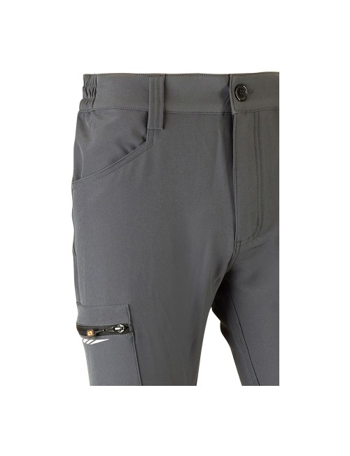 Pantalón multibolsillo elástico dynamic gris, talla xxl