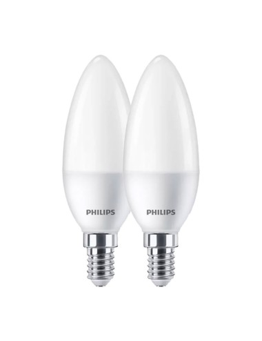 Bombilla vela led e14, 7w, 806 lm, 2700 k, luz cálida, 2 uds