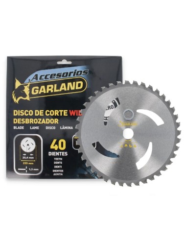 Disco de corte para desbrozadora, 40 dientes, ø255 x 1,3 x 25,4 mm
