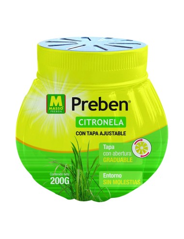 Gel con citronela tapa graduable, preben, 200 g