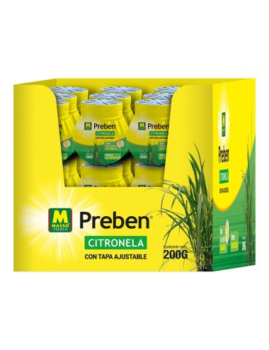 Gel con citronela tapa graduable, preben, 200 g