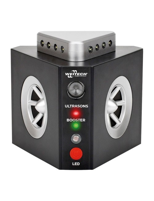 Repelente 3 en 1 para roedores, ultrasónico, 11 x 9,5 x 9,5 cm