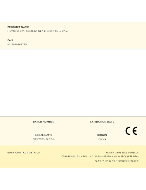 Linterna led/puntero laserstrike, tipo pluma, recargable, 250 lm