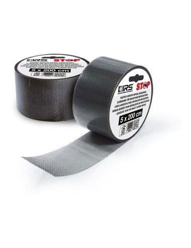 Cinta adhesiva para reparación malla mosquitera en fibra de vidrio, adaptable, color gris, 5 x 200 cm