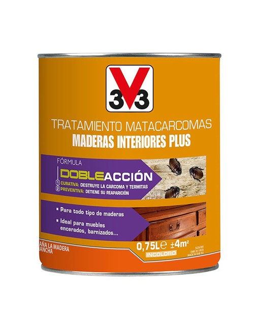 Tratamiento matacarcomas maderas interiores plus, 750 ml