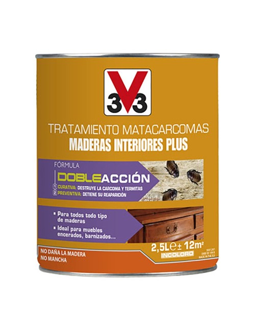 Tratamiento matacarcomas maderas interiores plus, 2,5 l