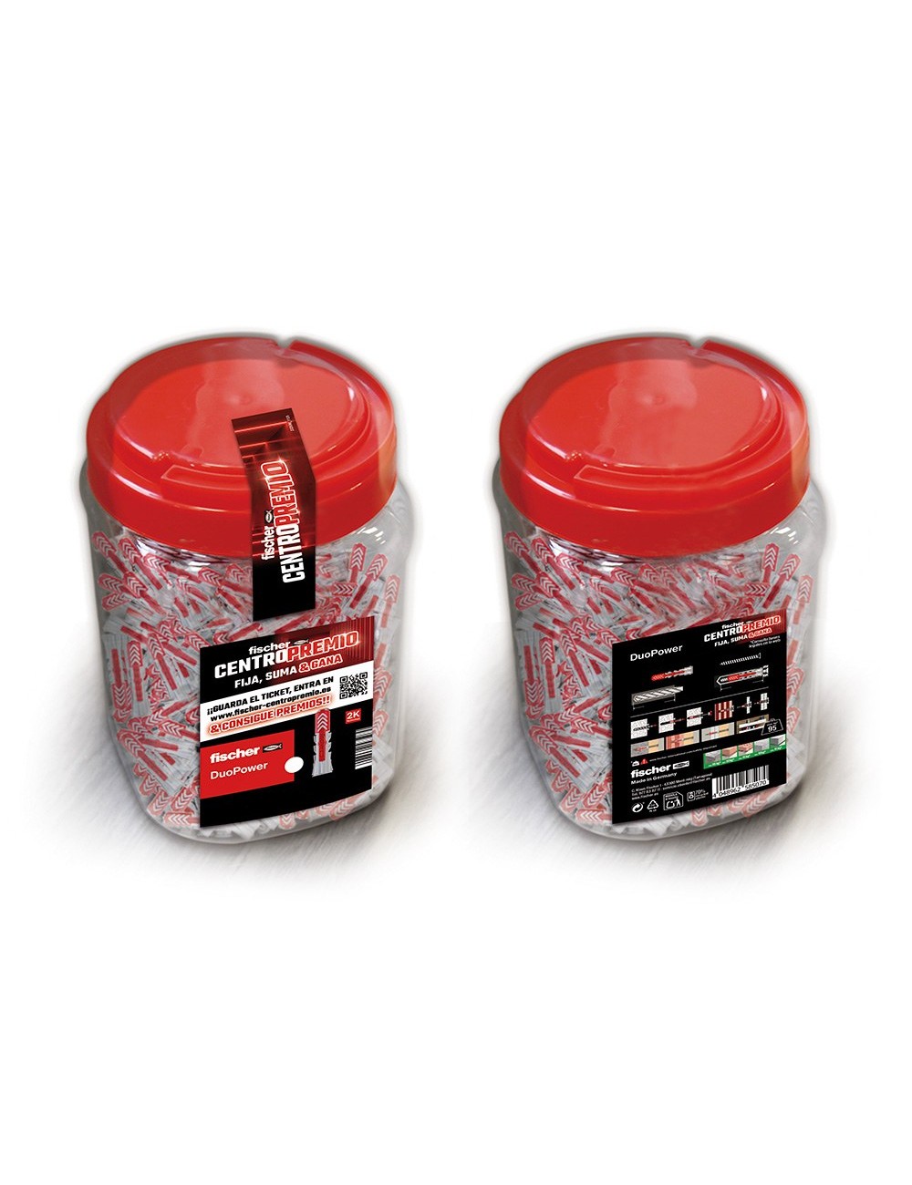 Taco duopower ø8 x 40 mm, bote 400 uds ***campaña centro premio para cliente final***