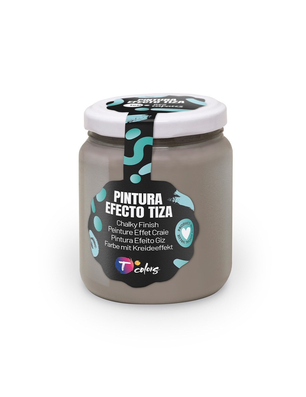 Pintura efecto tiza gris humo, 175 ml