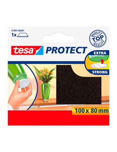 Fieltro antirasguño marrón, 80 x 100 mm