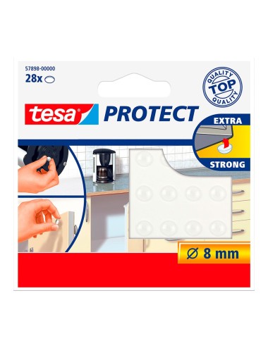 Gota autoadhesiva protectora transparete ø8 mm, 28 uds