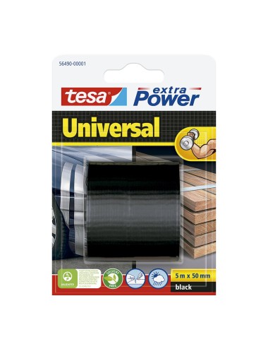 Cinta americana extra power universal negra, 50 mm x 5 m