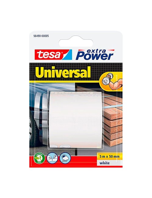 Cinta americana extra power universal blanca, 50 mm x 5 m