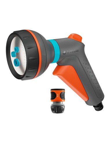 Pistola de riego classic multifuncional y conector stop