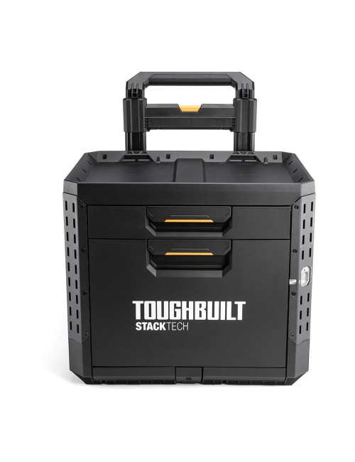 Caja de herramientas con ruedas de 2 cajones con cierre, stacktech, 53 x 40,5 x 47,7 cm