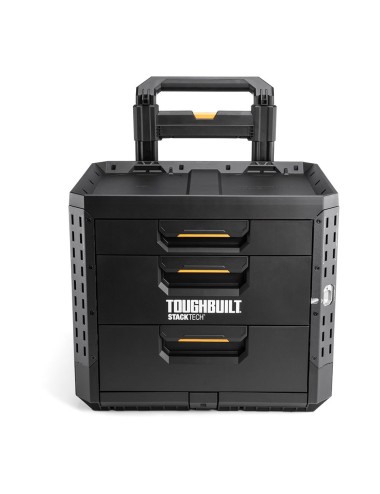 Caja de herramientas con 3 cajones, ruedas y cierre stacktech, 53 x 40,5 x 47,7 cm