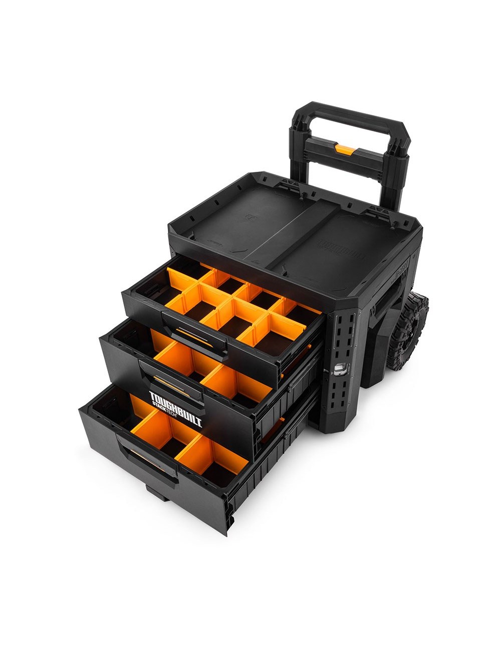 Caja de herramientas con 3 cajones, ruedas y cierre stacktech, 53 x 40,5 x 47,7 cm