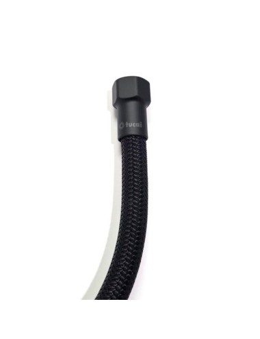 Latiguillo flexible negro 40 cm h - h 3/8 pulg