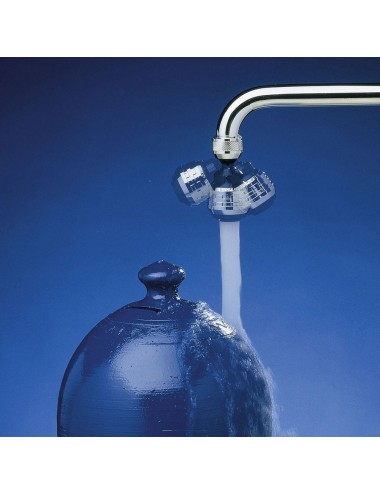 Atomizador doble función, cromado-blanco, blue line