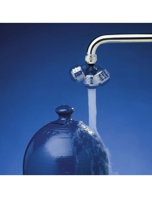 Atomizador doble función, cromado-blanco, blue line