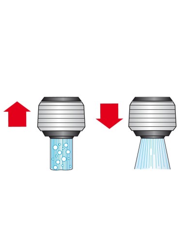 Atomizador-ducha con economizador, negro y cromado, blue line, 11 cm