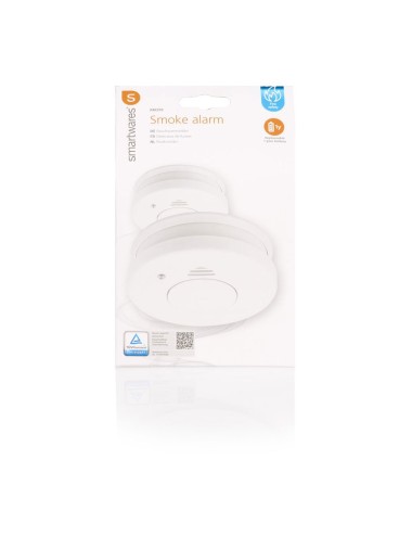 Detectores de humo ópticos en color blanco, 85 db, 2 uds