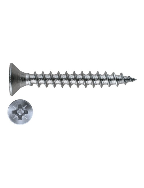 Tirafondo din-7505-a, cabeza avellanada pz2, zincado cr-3, 5,0 x 50 mm, caja 250 uds