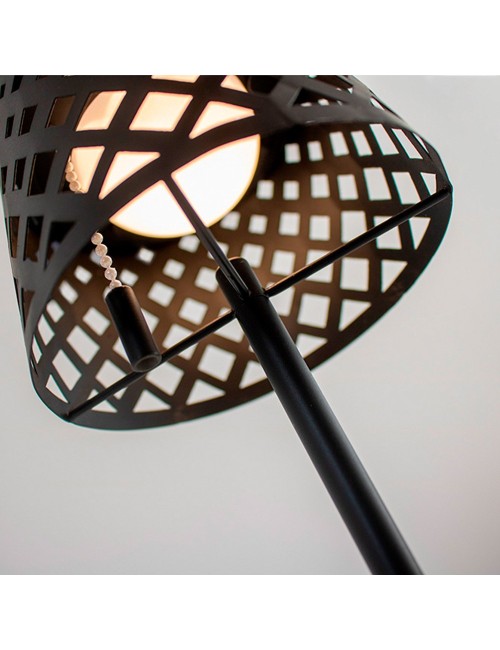 Lámpara solar de sobremesa negra gretita, ø12 x 30 cm