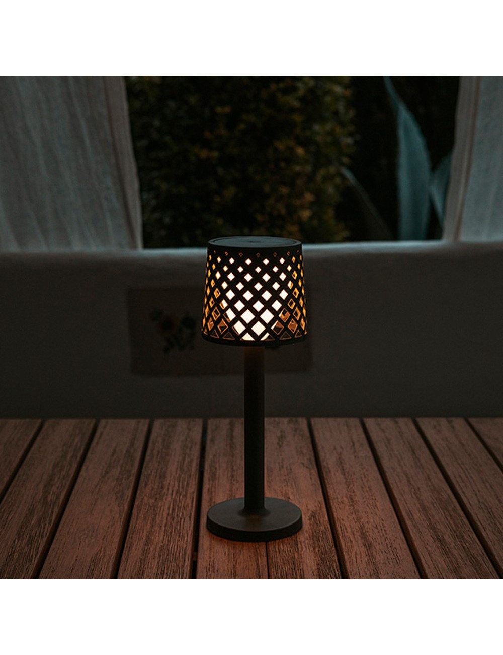 Lámpara de sobremesa antracita gretita, ø11,7 x 31 cm