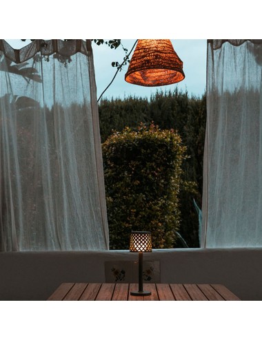 Lámpara de sobremesa antracita gretita, ø11,7 x 31 cm