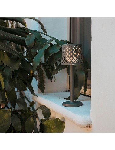 Lámpara de sobremesa antracita gretita, ø11,7 x 31 cm