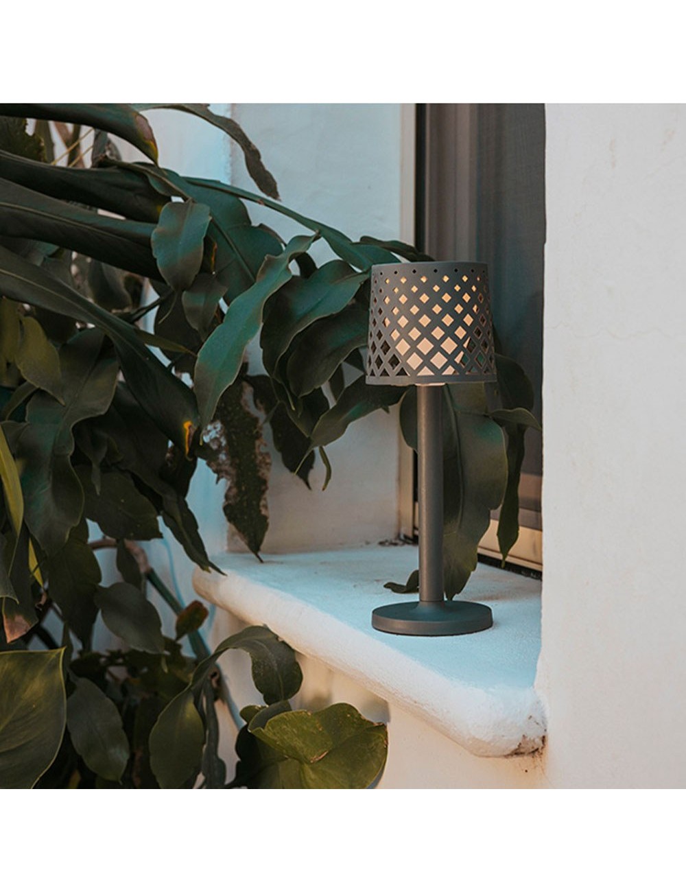 Lámpara de sobremesa antracita gretita, ø11,7 x 31 cm