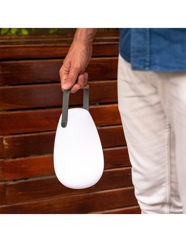 Lámpara de sobremesa recargable, led rgb, portátil, blanca, ø15 x 20 cm