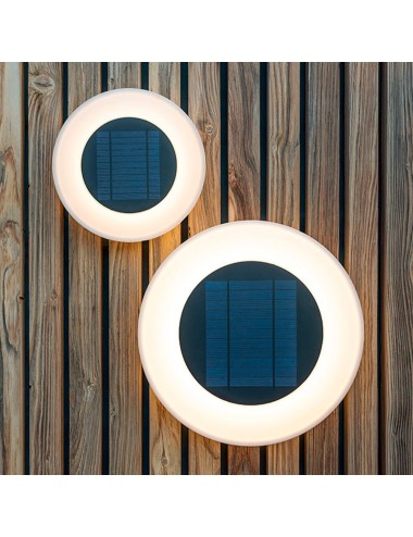 Aplique led solar wally 27, blanco, ø27 x 5 cm