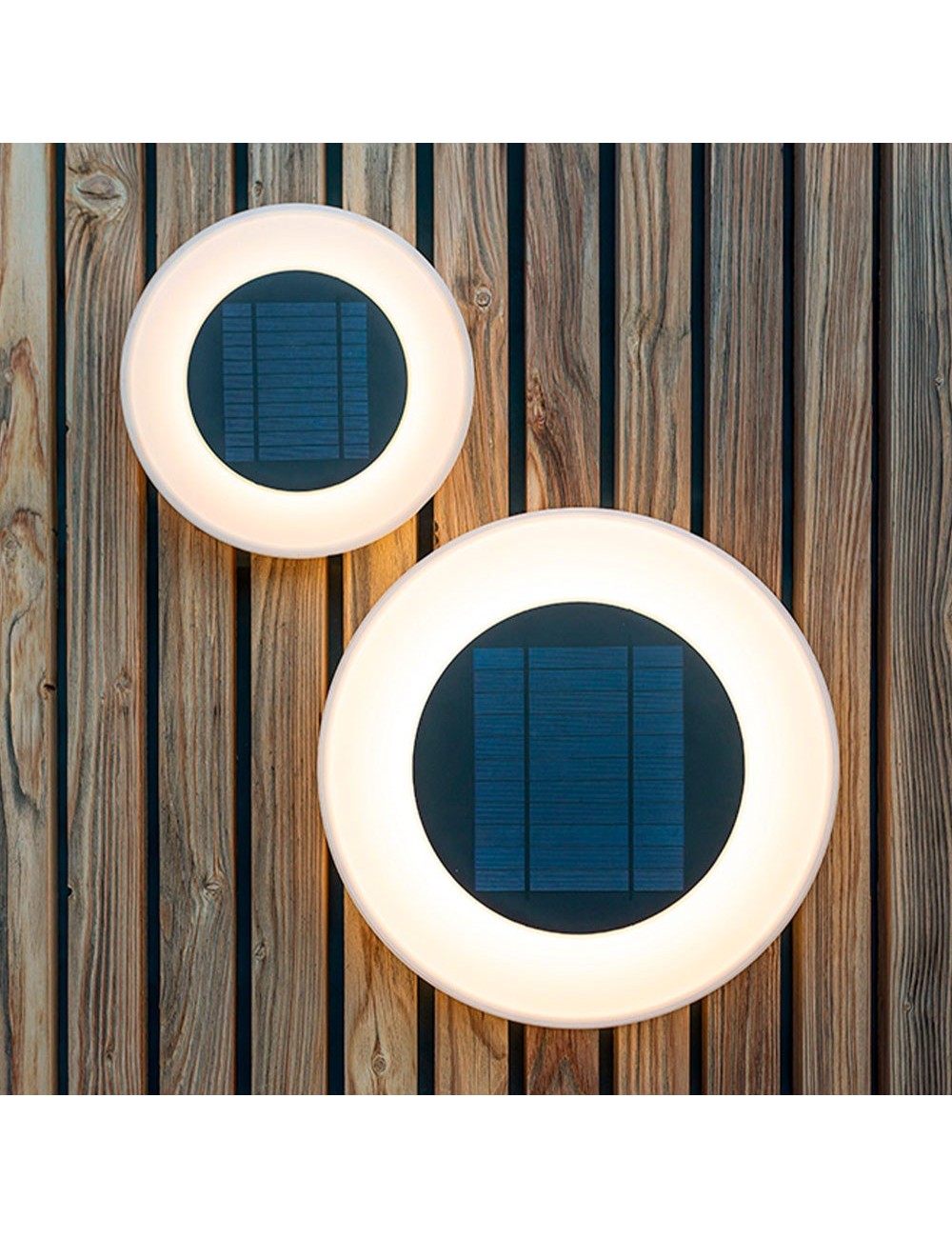 Aplique led solar wally 27, blanco, ø27 x 5 cm