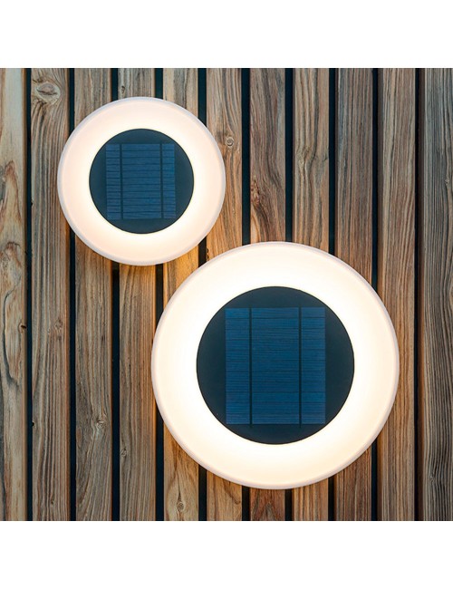 Aplique led solar wally 27, blanco, ø27 x 5 cm